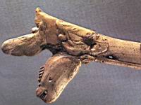 Chevaux graves sur un os (France, Ariege, Mas-d'Azil) (Magdalenien)